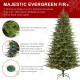 Glitzhome 7.5ft Pre-Lit Green Full Fir Artificial Christmas Tree with 1800 Warm White/Multi-color Horse Race LED Lights, 9 Function w/Foot Pedal and Remote Control, Simple Setup
