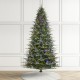 Glitzhome 9ft Pre-Lit Green Full Fir Artificial Christmas Tree with 2450 Warm White/Multi-color Horse Race LED Lights, 9 Function w/Foot Pedal and Remote Control, Simple Setup