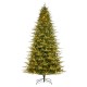 Glitzhome 9ft Pre-Lit Green Full Fir Artificial Christmas Tree with 2450 Warm White/Multi-color Horse Race LED Lights, 9 Function w/Foot Pedal and Remote Control, Simple Setup