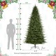 Glitzhome 9ft Pre-Lit Green Full Fir Artificial Christmas Tree with 2450 Warm White/Multi-color Horse Race LED Lights, 9 Function w/Foot Pedal and Remote Control, Simple Setup