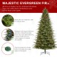 Glitzhome 9ft Pre-Lit Green Full Fir Artificial Christmas Tree with 2450 Warm White/Multi-color Horse Race LED Lights, 9 Function w/Foot Pedal and Remote Control, Simple Setup