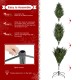 Glitzhome 9ft Pre-Lit Green Full Fir Artificial Christmas Tree with 2450 Warm White/Multi-color Horse Race LED Lights, 9 Function w/Foot Pedal and Remote Control, Simple Setup