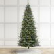 Glitzhome 11ft Pre-Lit Green Full Fir Artificial Christmas Tree with 3200 Warm White/Multi-color Horse Race LED Lights, 9 Function w/Foot Pedal and Remote Control, Simple Setup