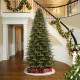 Glitzhome 11ft Pre-Lit Green Full Fir Artificial Christmas Tree with 3200 Warm White/Multi-color Horse Race LED Lights, 9 Function w/Foot Pedal and Remote Control, Simple Setup