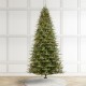 Glitzhome 11ft Pre-Lit Green Full Fir Artificial Christmas Tree with 3200 Warm White/Multi-color Horse Race LED Lights, 9 Function w/Foot Pedal and Remote Control, Simple Setup