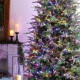 Glitzhome 11ft Pre-Lit Green Full Fir Artificial Christmas Tree with 3200 Warm White/Multi-color Horse Race LED Lights, 9 Function w/Foot Pedal and Remote Control, Simple Setup