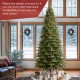 Glitzhome 11ft Pre-Lit Green Full Fir Artificial Christmas Tree with 3200 Warm White/Multi-color Horse Race LED Lights, 9 Function w/Foot Pedal and Remote Control, Simple Setup
