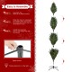 Glitzhome 11ft Pre-Lit Green Full Fir Artificial Christmas Tree with 3200 Warm White/Multi-color Horse Race LED Lights, 9 Function w/Foot Pedal and Remote Control, Simple Setup