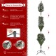Glitzhome 7.5ft Pre-Lit Flocked Slim Pine Artificial Christmas Tree with 350 Warm White LED lights, 3 funciton w/ Foot Pedal and Remote Control