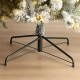 Glitzhome 9ft Pre-Lit Flocked Slim Pine Artificial Christmas Tree with 600 Warm White LED lights, 3 funciton w/ Foot Pedal and Remote Control, Simple Setup