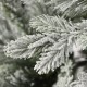 Glitzhome 9ft Pre-Lit Flocked Slim Pine Artificial Christmas Tree with 600 Warm White LED lights, 3 funciton w/ Foot Pedal and Remote Control, Simple Setup