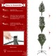 Glitzhome 9ft Pre-Lit Flocked Slim Pine Artificial Christmas Tree with 600 Warm White LED lights, 3 funciton w/ Foot Pedal and Remote Control, Simple Setup