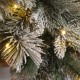 Glitzhome 11ft Pre-Lit Flocked Slim Pine Artificial Christmas Tree with 850 Warm White LED lights, 3 funciton w/ Foot Pedal and Remote Control, Simple Setup