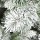 Glitzhome 11ft Pre-Lit Flocked Slim Pine Artificial Christmas Tree with 850 Warm White LED lights, 3 funciton w/ Foot Pedal and Remote Control, Simple Setup