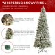 Glitzhome 11ft Pre-Lit Flocked Slim Pine Artificial Christmas Tree with 850 Warm White LED lights, 3 funciton w/ Foot Pedal and Remote Control, Simple Setup