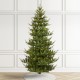 Glitzhome 7.5ft Pre-Lit Green Upward Slim Fir Artificial Christmas Tree with 500 Warm White and Multi-color LED lights, 9 funciton w/ Foot Pedal and Remote Control
