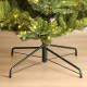 Glitzhome 7.5ft Pre-Lit Green Upward Slim Fir Artificial Christmas Tree with 500 Warm White and Multi-color LED lights, 9 funciton w/ Foot Pedal and Remote Control