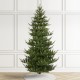 Glitzhome 7.5ft Pre-Lit Green Upward Slim Fir Artificial Christmas Tree with 500 Warm White and Multi-color LED lights, 9 funciton w/ Foot Pedal and Remote Control