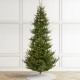 Glitzhome 9ft Pre-Lit Green Upward Slim Fir Artificial Christmas Tree with 700 Warm White and Multi-color LED Lights, 9 funciton w/ Foot Pedal and Remote Control, Simple Setup