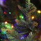 Glitzhome 9ft Pre-Lit Green Upward Slim Fir Artificial Christmas Tree with 700 Warm White and Multi-color LED Lights, 9 funciton w/ Foot Pedal and Remote Control, Simple Setup