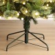 Glitzhome 7.5ft Pre-Lit Green Cashmere Slim Pine Artificial Christmas Tree with 350 Warm White and Multi-color Globe LED Lights, 9 funciton w/ Foot Pedal and Remote Control