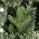 Glitzhome 7.5ft Pre-Lit Green Cashmere Slim Pine Artificial Christmas Tree with 350 Warm White and Multi-color Globe LED Lights, 9 funciton w/ Foot Pedal and Remote Control