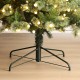 Glitzhome 9ft Pre-Lit Green Cashmere Slim Pine Artificial Christmas Tree with 450 Warm White and Multi-color Globe LED Lights, 9 funciton w/ Foot Pedal and Remote Control, Simple Setup