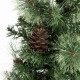 Glitzhome 5ft Pre-Lit Green Cashmere Pine Christmas Porch Tree With pinecones,90 Warm White/Multi-color Lights,9 Function w/Remote control