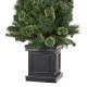 Glitzhome 5ft Pre-Lit Green Cashmere Pine Christmas Porch Tree With pinecones,90 Warm White/Multi-color Lights,9 Function w/Remote control