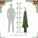 Glitzhome 5ft Pre-Lit Green Cashmere Pine Christmas Porch Tree With pinecones,90 Warm White/Multi-color Lights,9 Function w/Remote control
