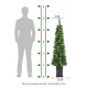 Glitzhome 5ft Pre-Lit Green Cashmere Pine Christmas Porch Tree With pinecones,90 Warm White/Multi-color Lights,9 Function w/Remote control