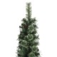 Glitzhome 6ft Pre-Lit Green Cashmere Pine Christmas Porch Tree With pinecones,130 Warm White/Multi-color Lights,9 Function w/Remote control