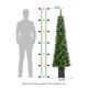 Glitzhome 6ft Pre-Lit Green Cashmere Pine Christmas Porch Tree With pinecones,130 Warm White/Multi-color Lights,9 Function w/Remote control