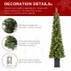 Glitzhome 6ft Pre-Lit Green Cashmere Pine Christmas Porch Tree With pinecones,130 Warm White/Multi-color Lights,9 Function w/Remote control