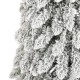 Glitzhome 4.5ft Pre-Lit Flocked Artificial Christmas Tree with 100 Warm White/Multi-color C3 Clear LED Lights,9 function w/Foot Pedal