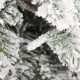 Glitzhome 4.5ft Pre-Lit Flocked Artificial Christmas Tree with 100 Warm White/Multi-color C3 Clear LED Lights,9 function w/Foot Pedal