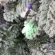 Glitzhome 4.5ft Pre-Lit Flocked Artificial Christmas Tree with 100 Warm White/Multi-color C3 Clear LED Lights,9 function w/Foot Pedal