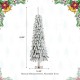 Glitzhome 4.5ft Pre-Lit Flocked Artificial Christmas Tree with 100 Warm White/Multi-color C3 Clear LED Lights,9 function w/Foot Pedal