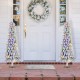 Glitzhome 4.5ft Pre-Lit Flocked Artificial Christmas Tree with 100 Warm White/Multi-color C3 Clear LED Lights,9 function w/Foot Pedal