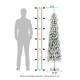 Glitzhome 6ft Pre-Lit Flocked Artificial Christmas Tree with 150 Warm White C3 Clear LED Lights,9 function w/Foot Pedal