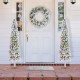 Glitzhome 6ft Pre-Lit Flocked Artificial Christmas Tree with 150 Warm White C3 Clear LED Lights,9 function w/Foot Pedal