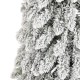 Glitzhome 7.5ft Pre-Lit Flocked Artificial Christmas Tree with 250 Warm White C3 Clear LED Lights,9 function w/Foot Pedal