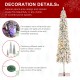 Glitzhome 7.5ft Pre-Lit Flocked Artificial Christmas Tree with 250 Warm White C3 Clear LED Lights,9 function w/Foot Pedal