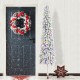 Glitzhome 7.5ft Pre-Lit Flocked Artificial Christmas Tree with 250 Warm White C3 Clear LED Lights,9 function w/Foot Pedal