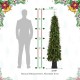 Glitzhome 6ft Pre-lit Green Artificial Christmas Porch Tree with red berries,pinecones and 180 warm white lights,3 function w/Foot Pedal