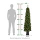 Glitzhome 6ft Pre-lit Green Artificial Christmas Porch Tree with red berries,pinecones and 180 warm white lights,3 function w/Foot Pedal