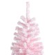 Glitzhome 5ft Pre-Lit Flocked Pink Artificial Christmas Porch Tree with 130 warm white/multi-color LED Lights,8 function w/Foot Pedal