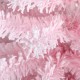 Glitzhome 5ft Pre-Lit Flocked Pink Artificial Christmas Porch Tree with 130 warm white/multi-color LED Lights,8 function w/Foot Pedal