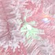 Glitzhome 5ft Pre-Lit Flocked Pink Artificial Christmas Porch Tree with 130 warm white/multi-color LED Lights,8 function w/Foot Pedal