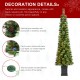 Glitzhome Set of 3 5ft/6ft/7ft Green Cashmere Pine Christmas Porch Tree With pinecones,90/130/200 Warm White/Multi-color Lights,9 Function w/Remote control